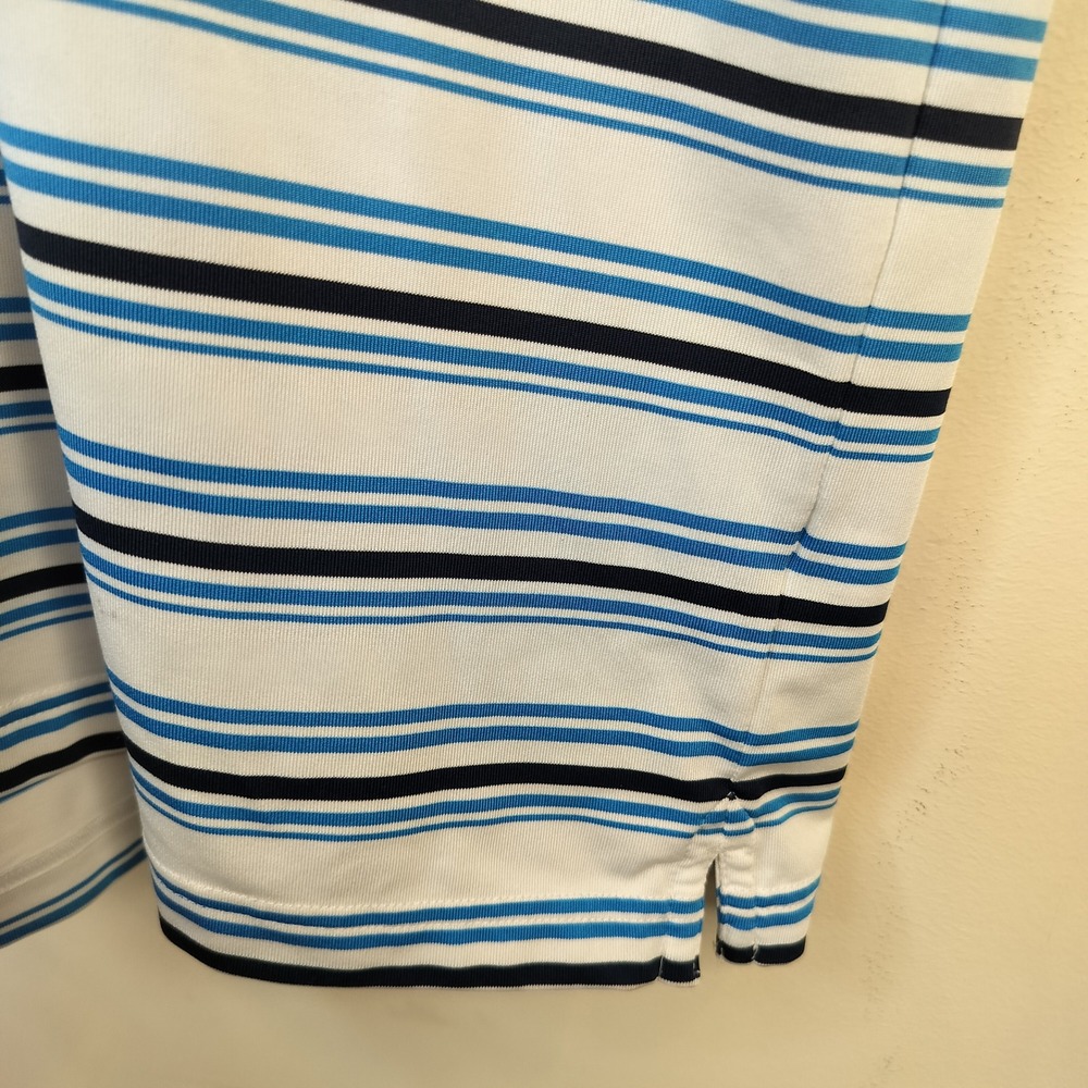Polo Shirt Mens Striped Performance Athletic Golf Sold - Picture 3 of 4